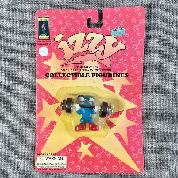 Vintage 1996 Olympic Mascot Izzy Weightlifting Winner Action Figure Collectible - Picture 1 of 7